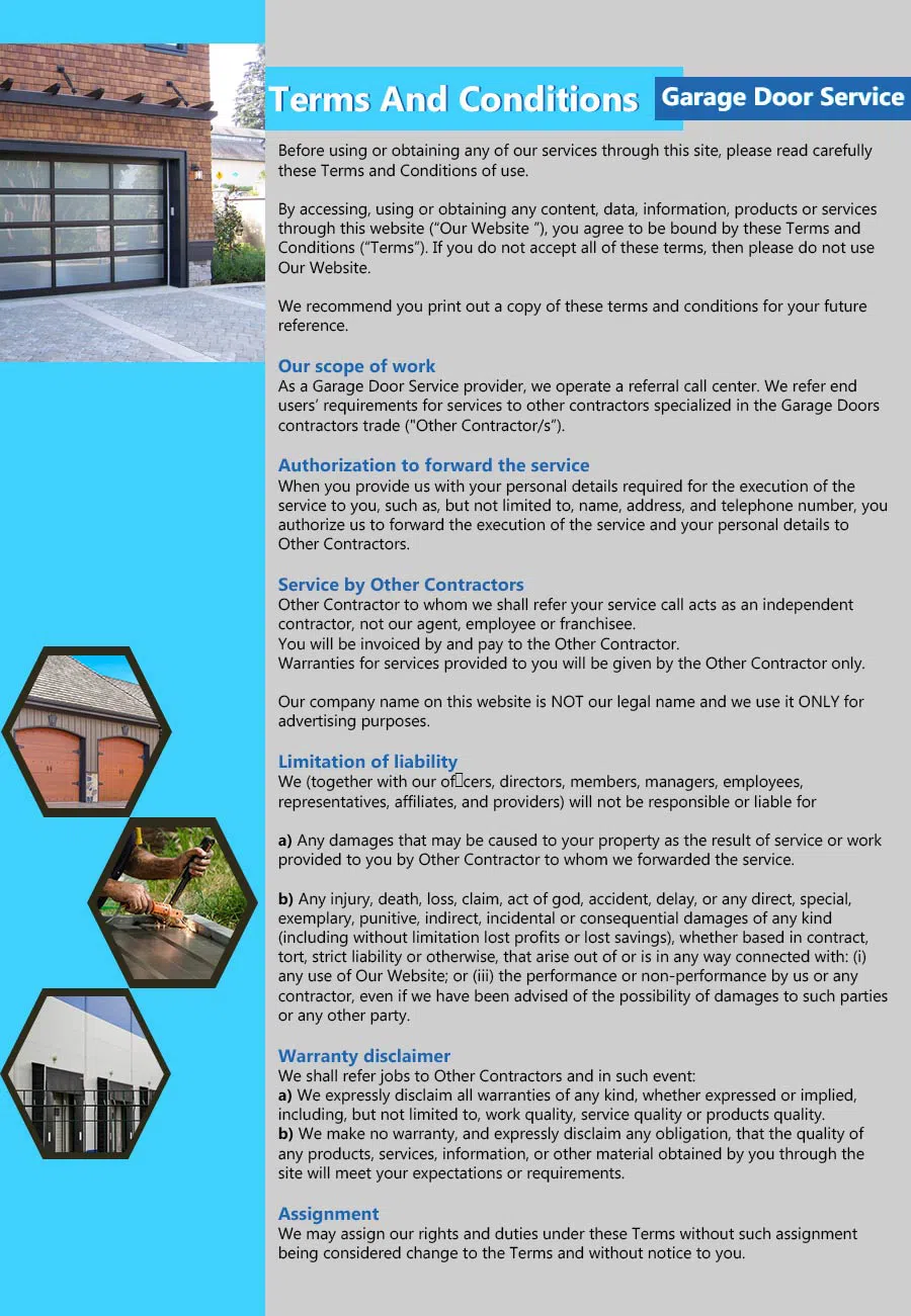 Capitol Garage Doors Phoenix, AZ 602-734-9560 - terms4